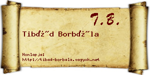 Tibád Borbála névjegykártya
